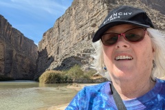 You can see the path with railings climbing up the rocks, over my shoulder.