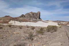 Rock formations with volcanic ash deposits