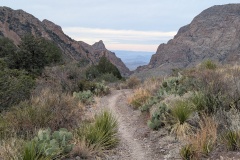 Trail heading toward the gap "Window View"