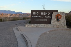 Entry to Big Bend National Park from Study Butte TX