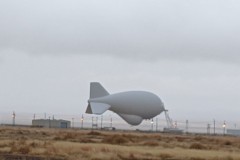 Hot-air balloon craft near Marfa AAF Airfield, TX