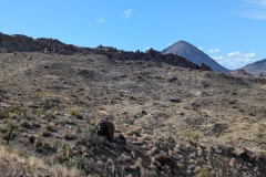 Volcanic rock debris all around