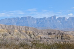 Each different mountain range is a different color, yellow again