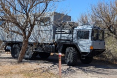 A unique all-terrain RV in the campground