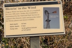 The windmill is now maintained by the National Park Service to support this historic oasis.