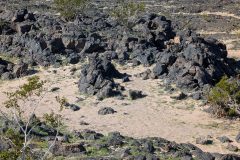 Close up view of lava flows