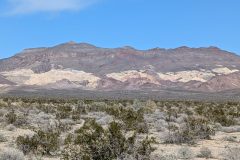 The light colored rock could be from mining, or just a natural layer of rock