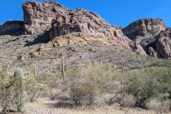 Different rock formations and colors