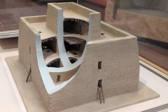 A model of the original building - with cutout so you can see inside